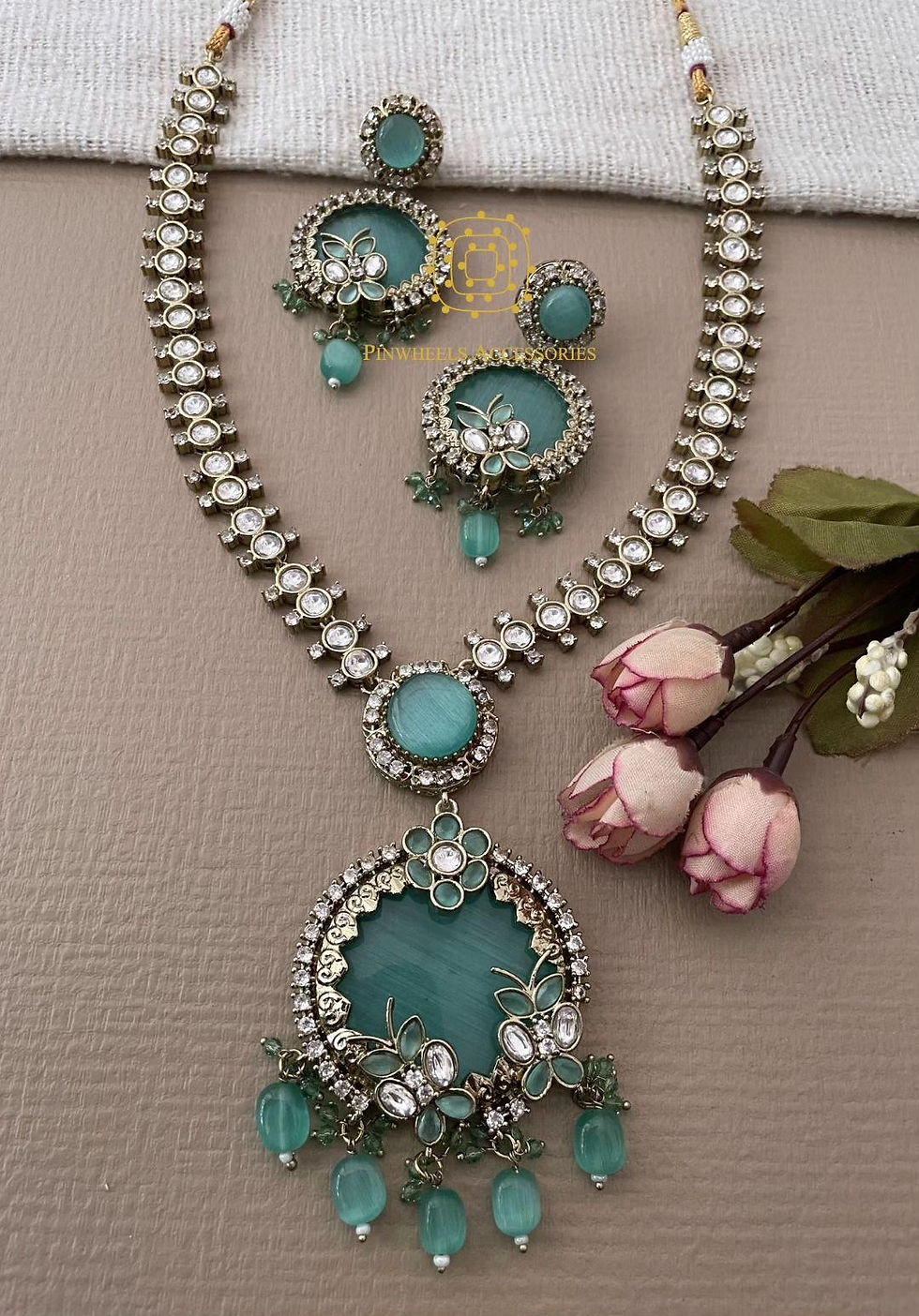 Thumbnail: DOUBLET STONE HANDCRAFTED NECKLACE 