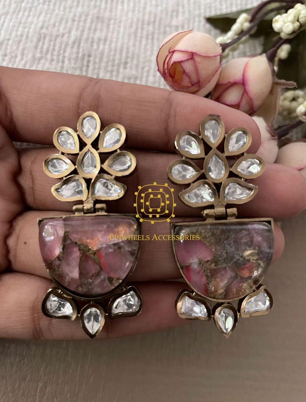 Thumbnail: MOSAIC STONE EARRINGS 