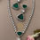 Thumbnail: MOISSANITE & COLOURED STONE NECKLACE 
