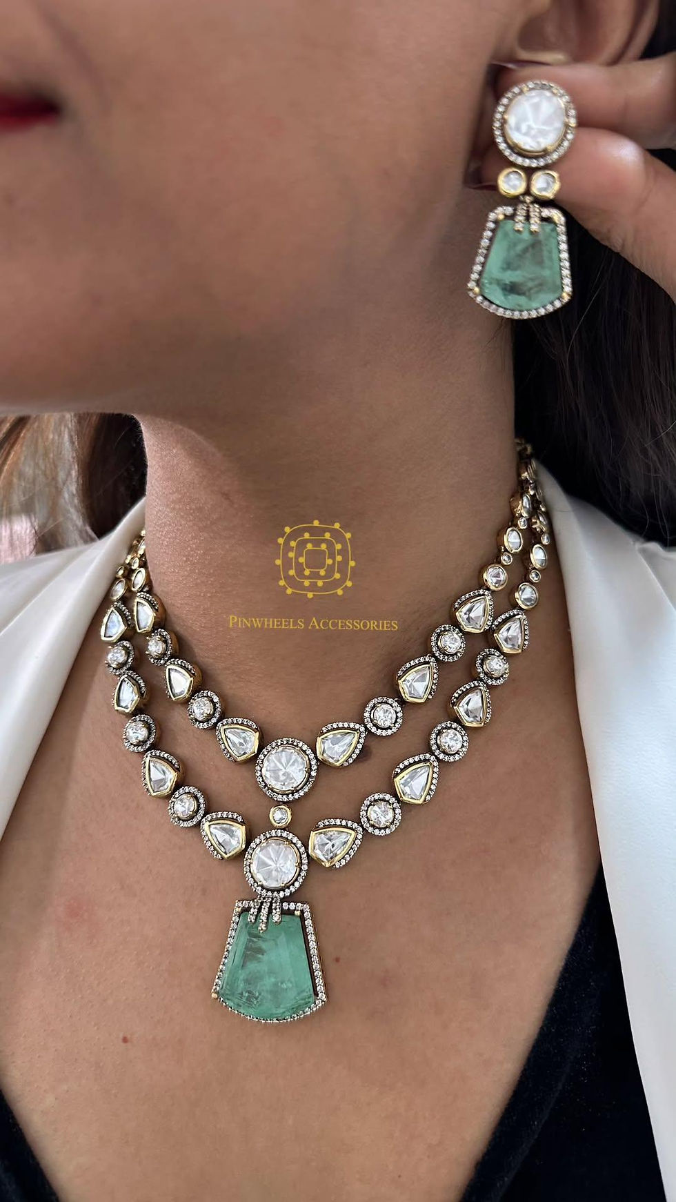Thumbnail: VICTORIAN POLISH UNCUT POLKI NECKLACE