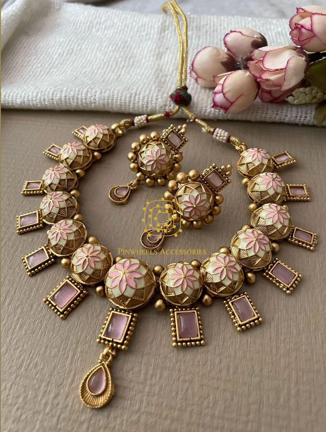 PASTEL MEENAKARI NECKLACE