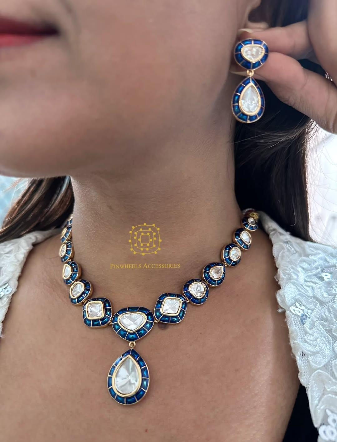 MEENAKARI POLKI NECKLACE 