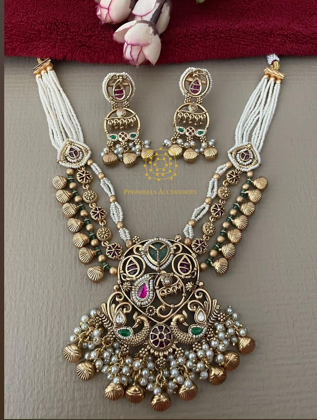 TRADITIONAL ANTIQUE POLISH BEADED NECKLACE BY PINWHEELS ACCESSORIES 