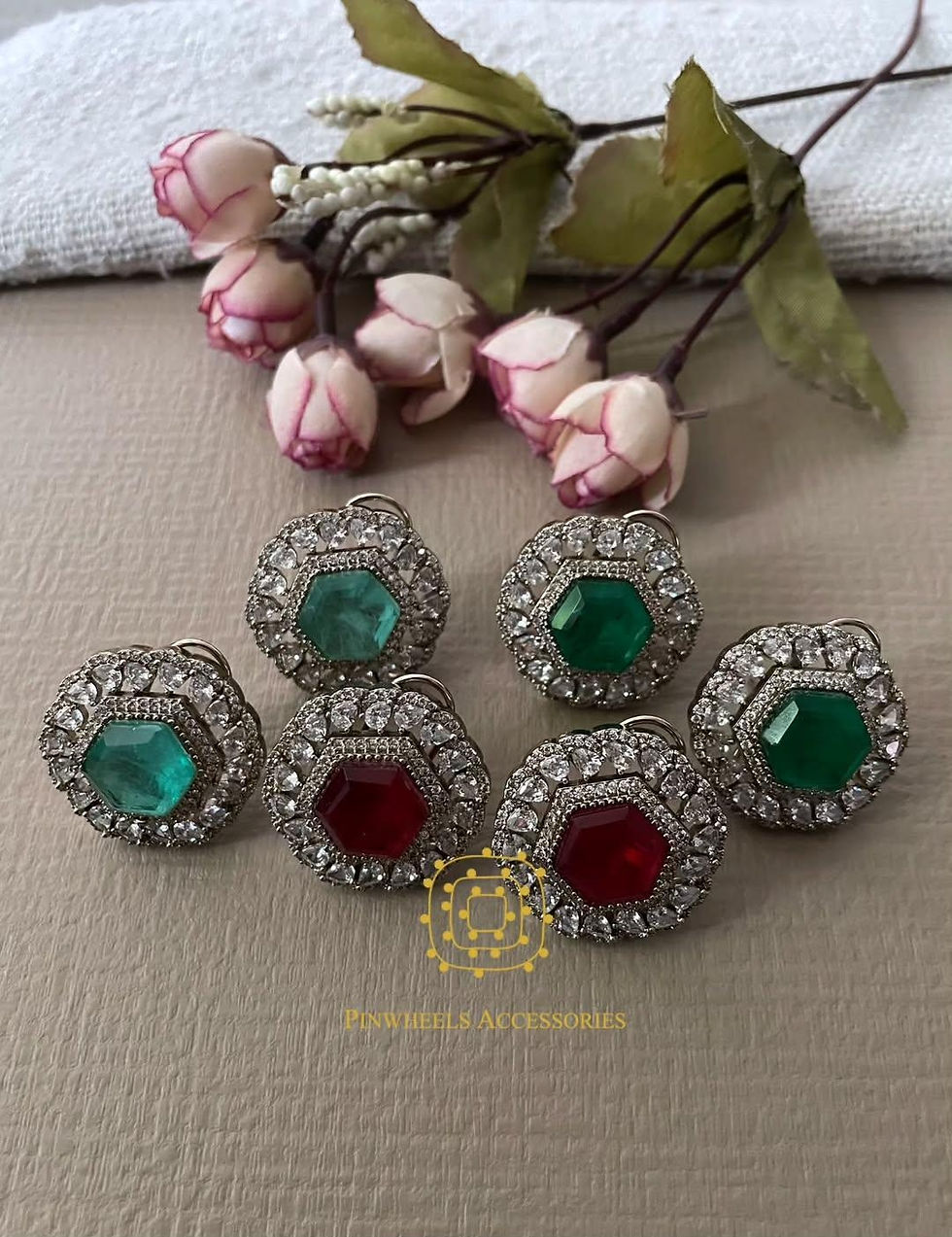 Thumbnail: DOUBLET STONE STUDS 