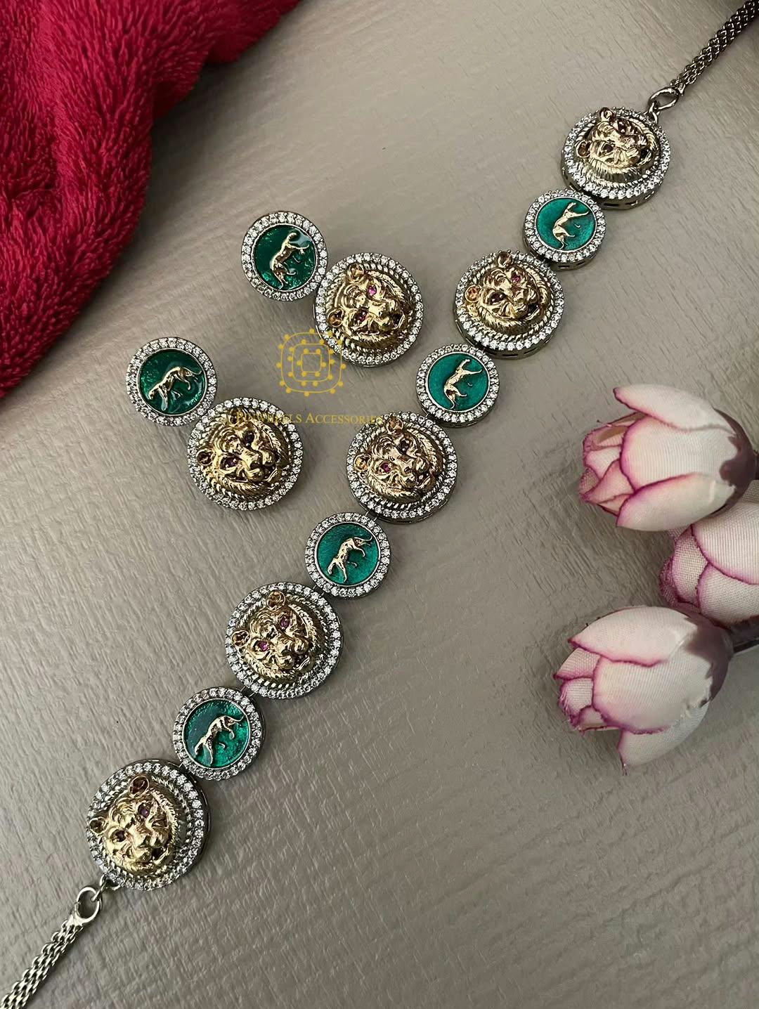LION DIAMONDY CHOKER BY PINWHEELS ACCESSORIES
