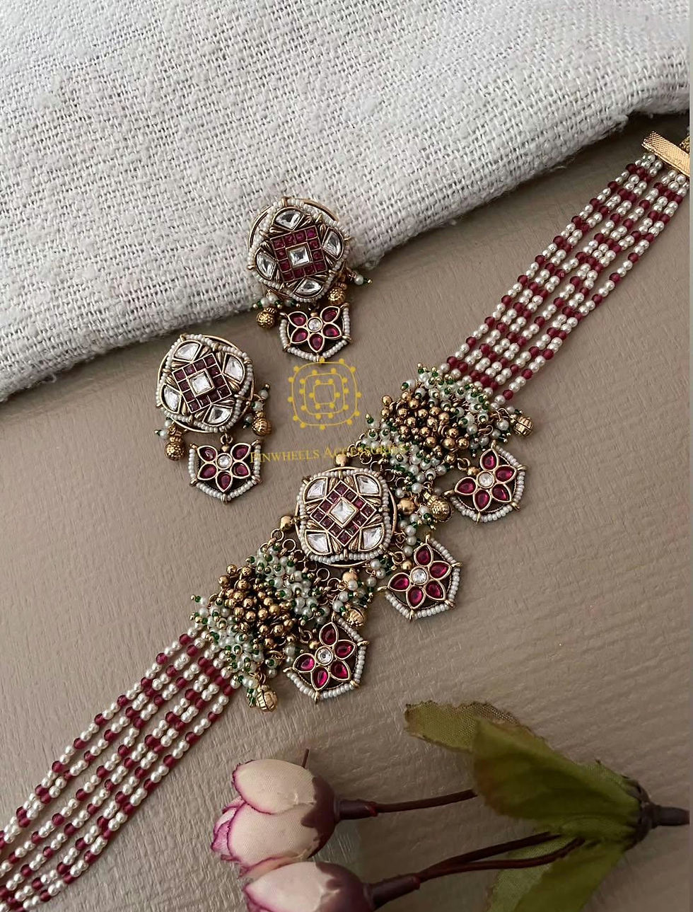 Thumbnail: BEADED KUNDAN TRADITIONAL CHOKER