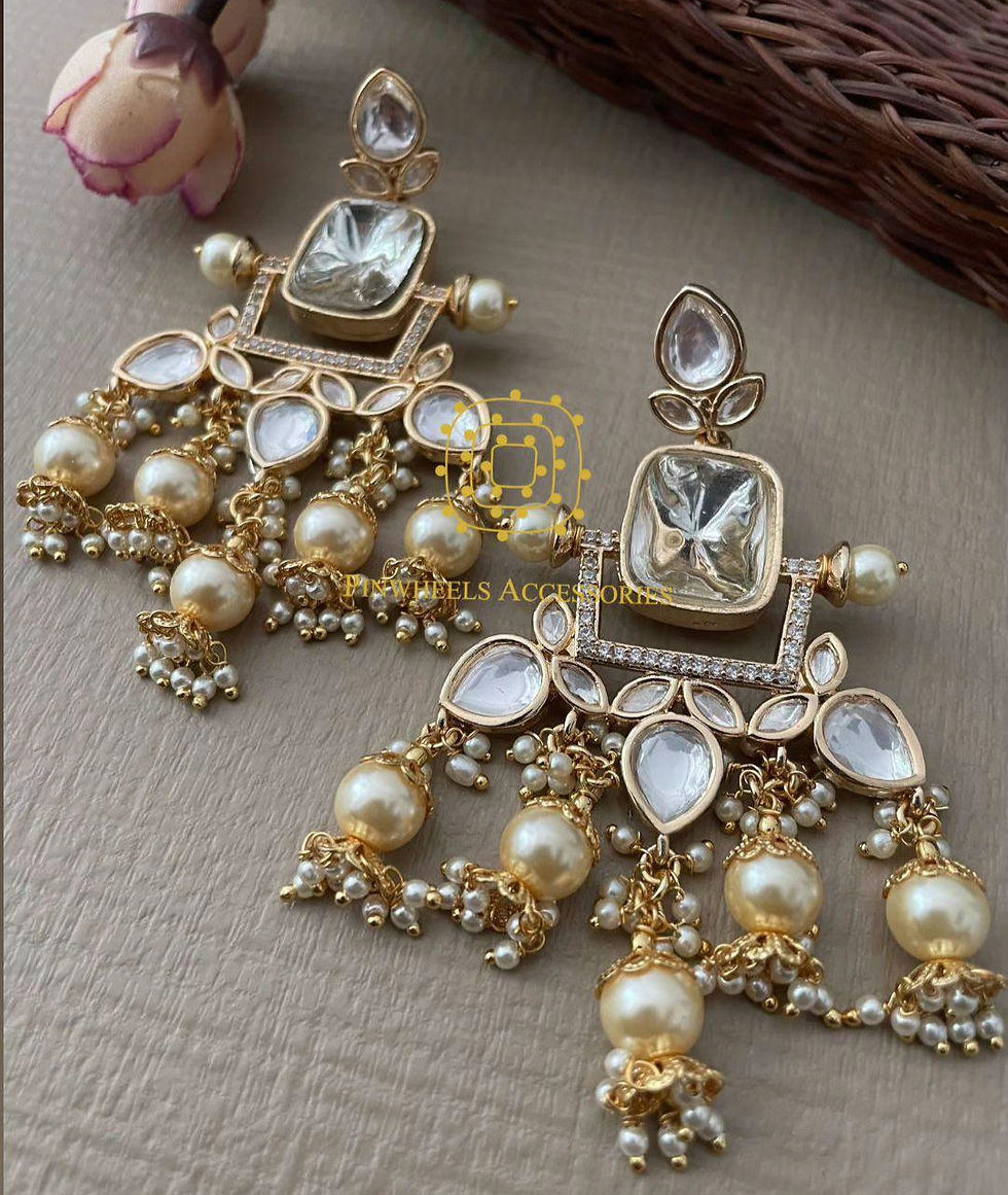 Thumbnail: KUNDAN EARRINGS