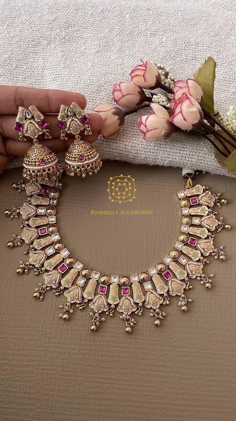 Thumbnail: MEENAKARI TRADITIONAL NECKLACE 
