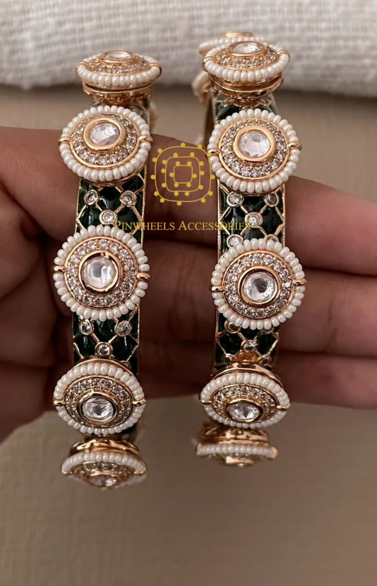 Thumbnail: EPOXY MOISSANITE STONE KADA PAIR 