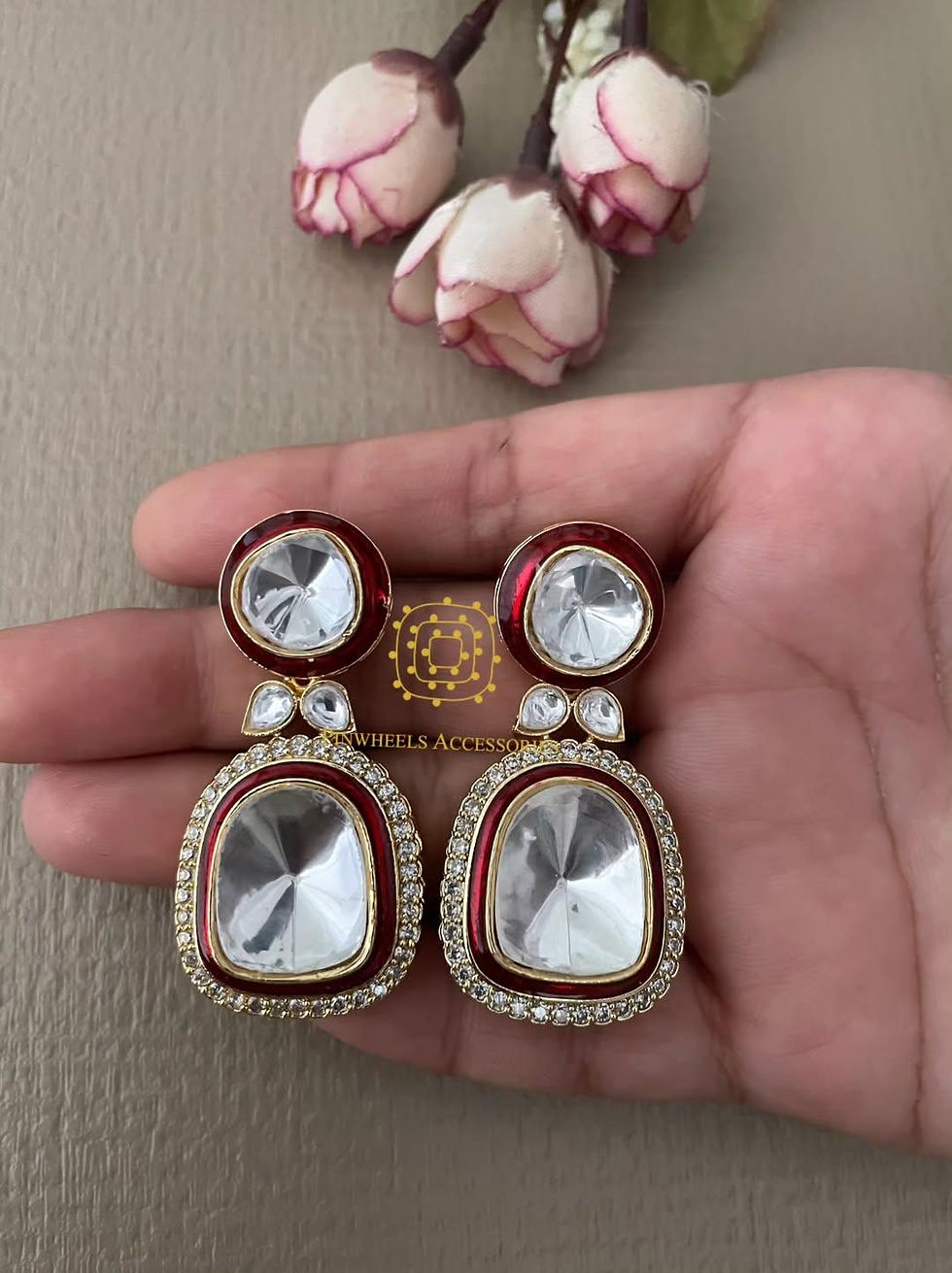 Thumbnail: POLKI MEENAKARI EARRINGS 