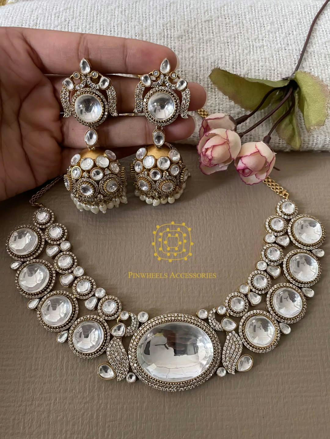 PEACOCK POLKI NECKLACE