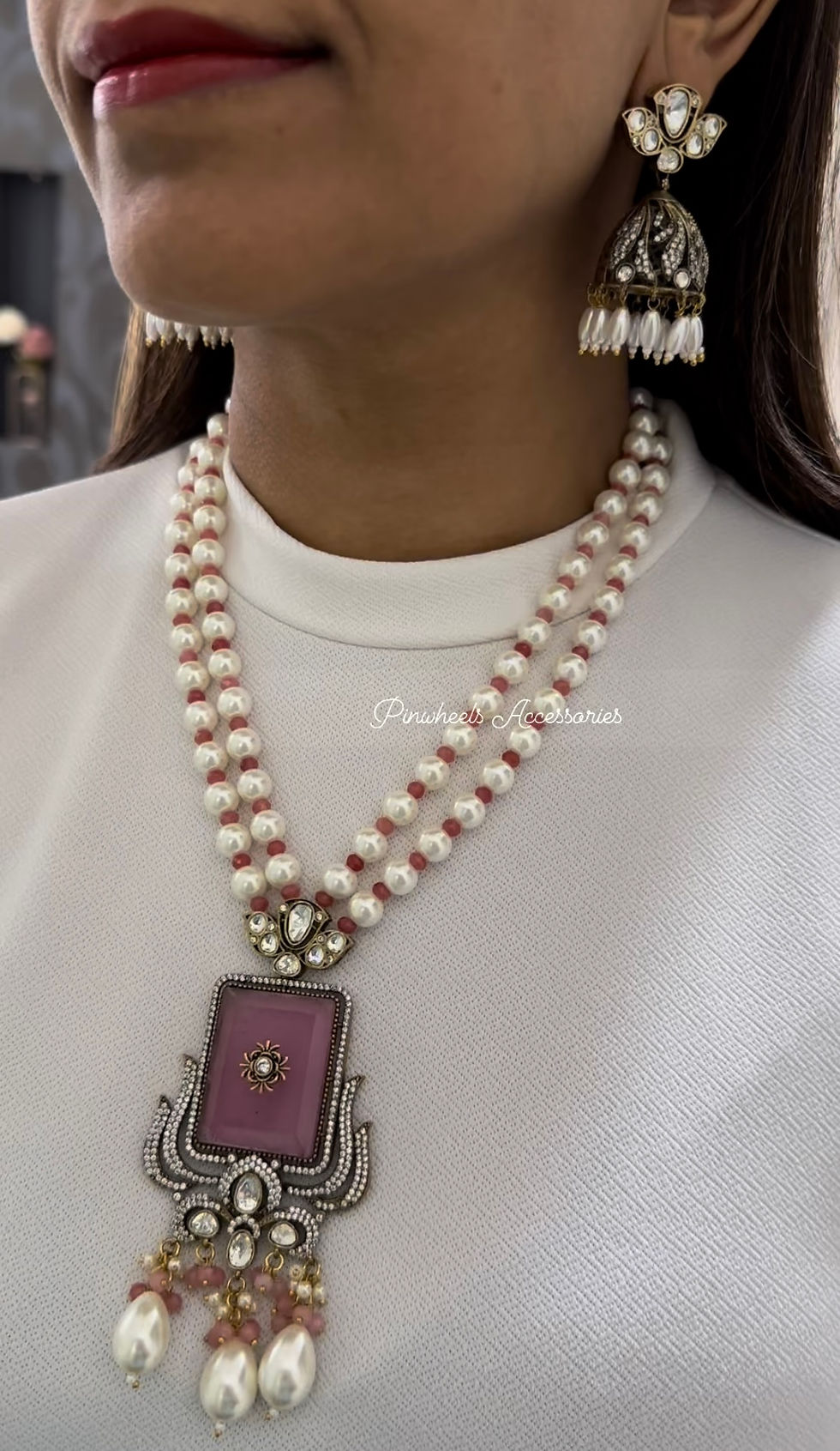 Thumbnail: COLOURED STONE LONG MALA