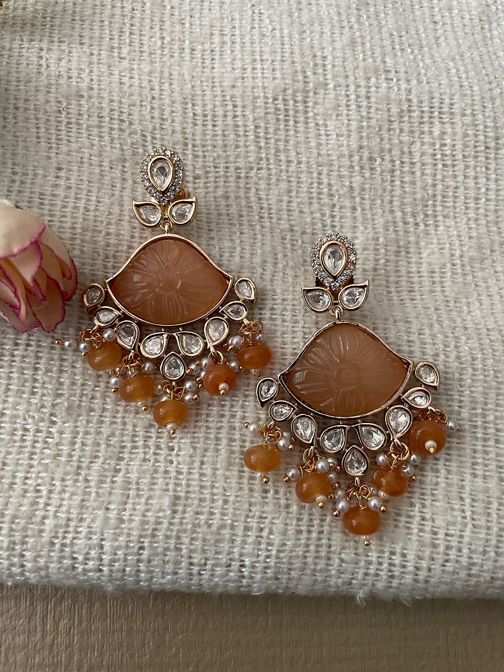 Thumbnail: HANDCRAFTED STONE EARRINGS