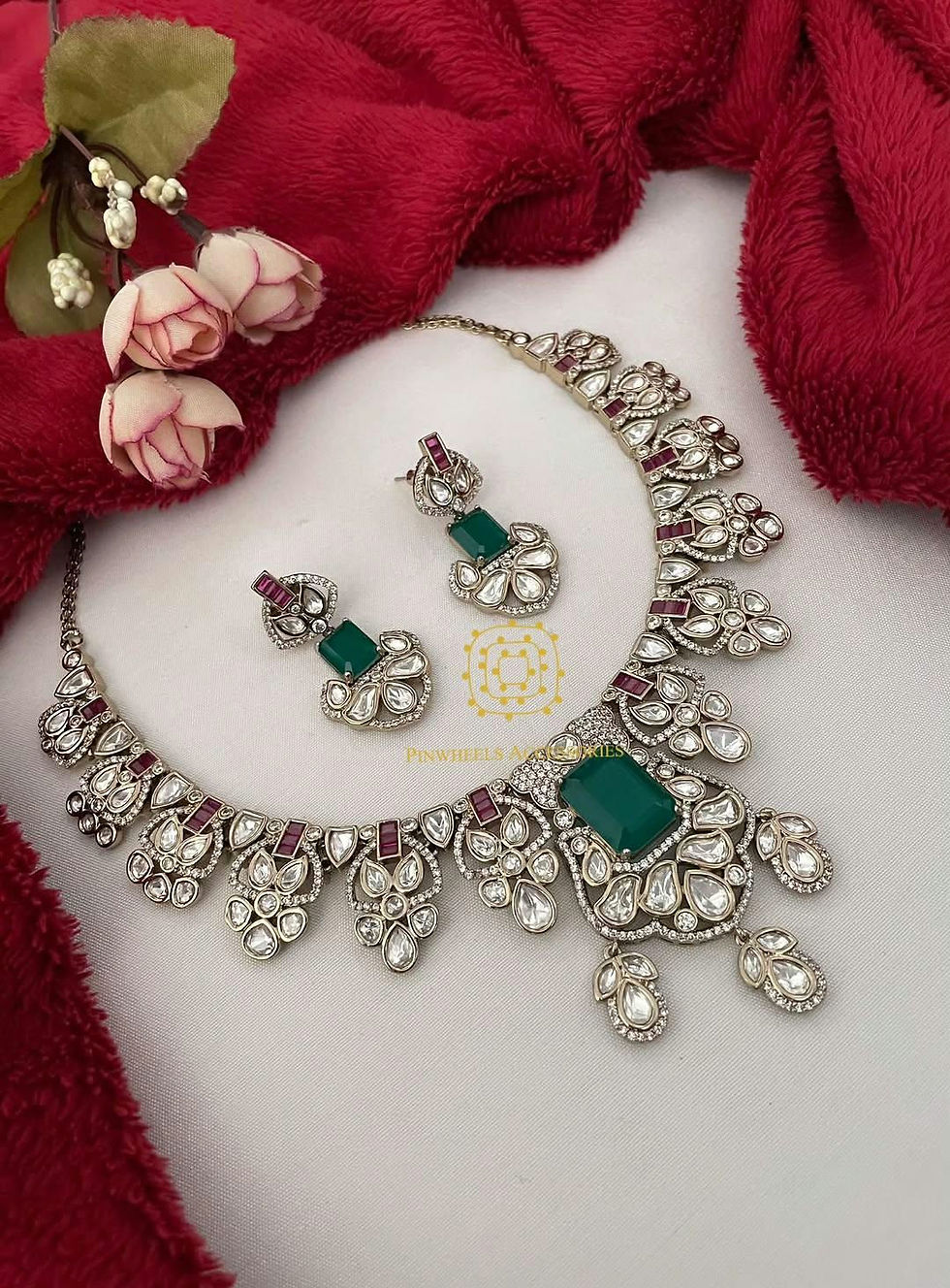 Thumbnail: POLKI DIAMONDY VICTORIAN NECKLACE 