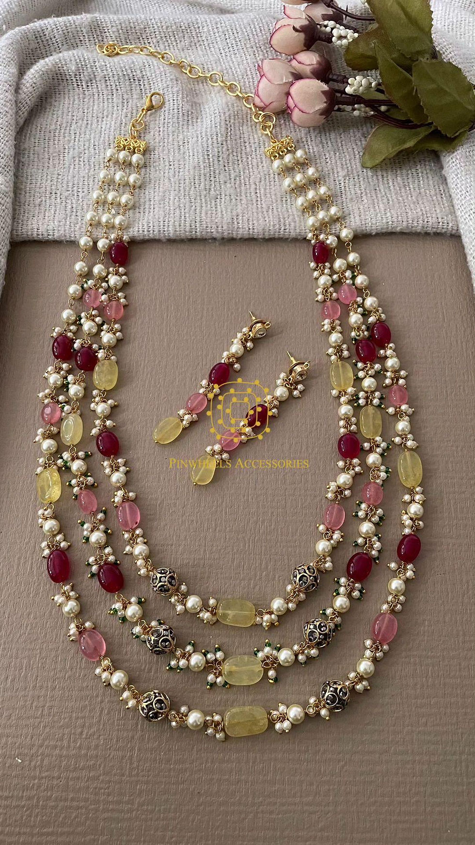 Thumbnail: SEMI PRECIOUS LONG BEADED NECKLACE