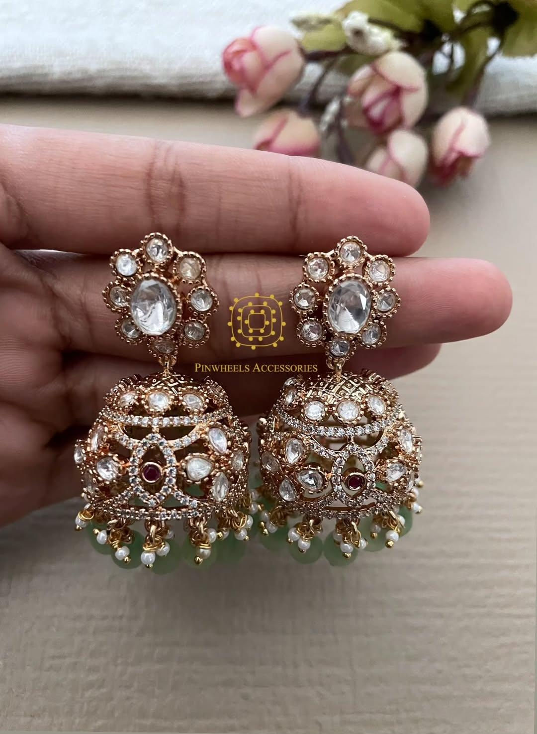 POLKI DIAMONDY JHUMKAS