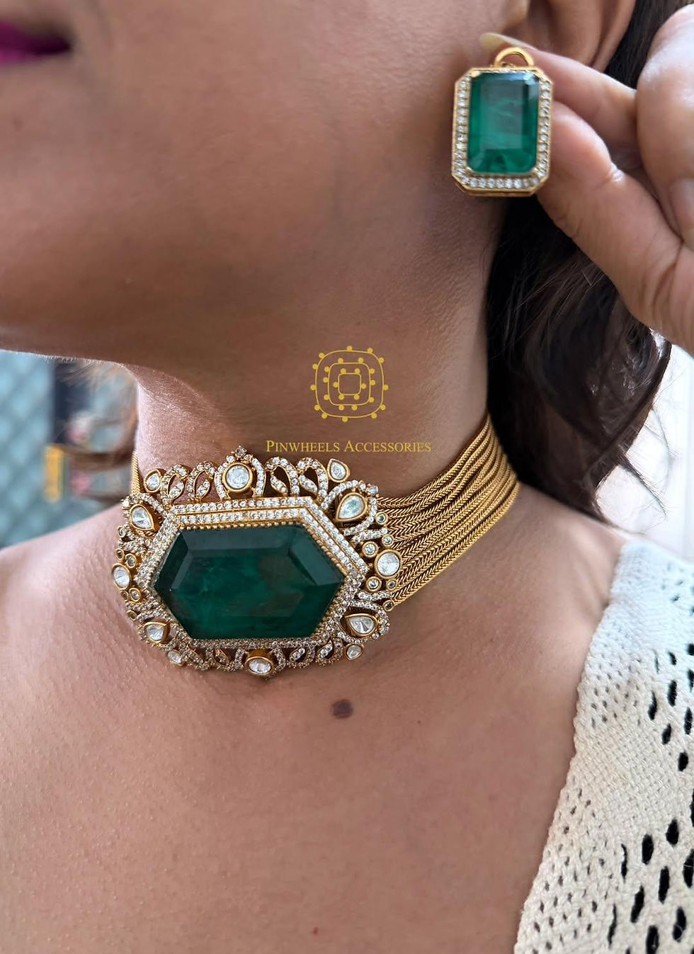 Thumbnail: DOUBLET STONE CHAIN CHOKER 
