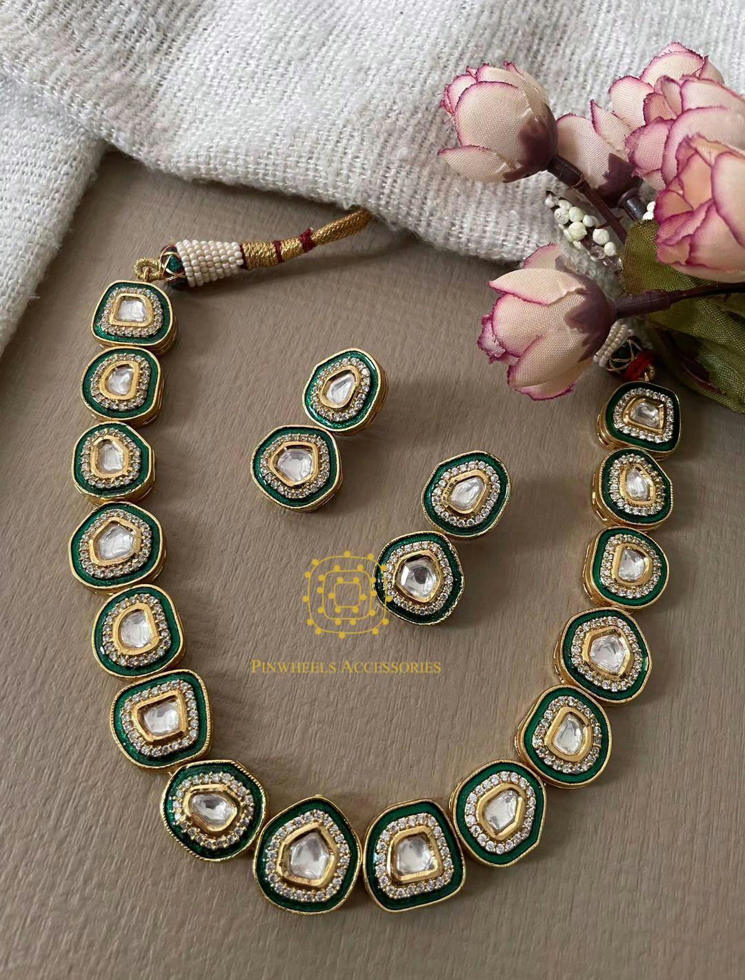 POLKI MEENAKARI NECKLACE 