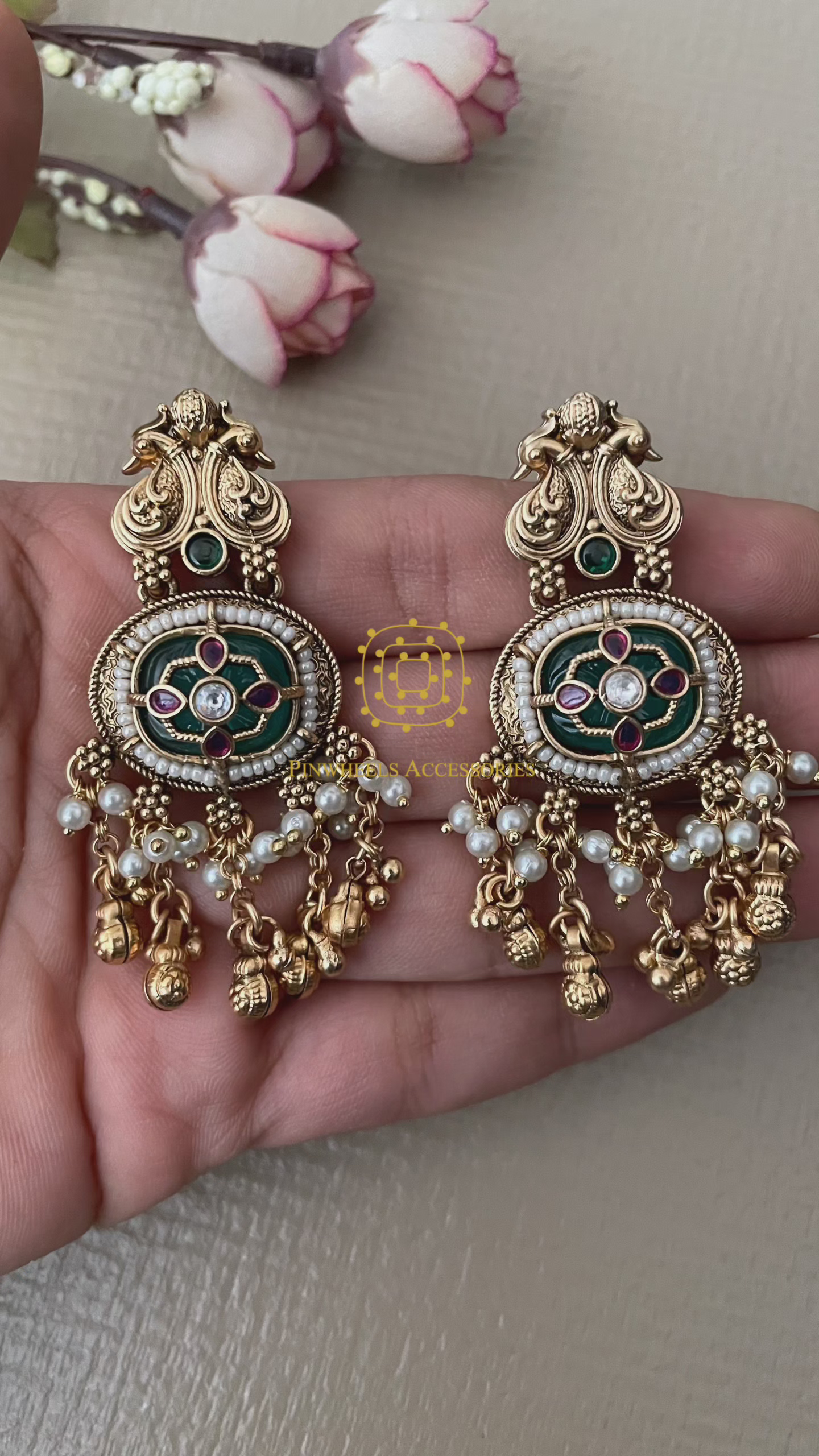 PEACOCK TRADITIONAL HANDCRAFTED EARRINGS