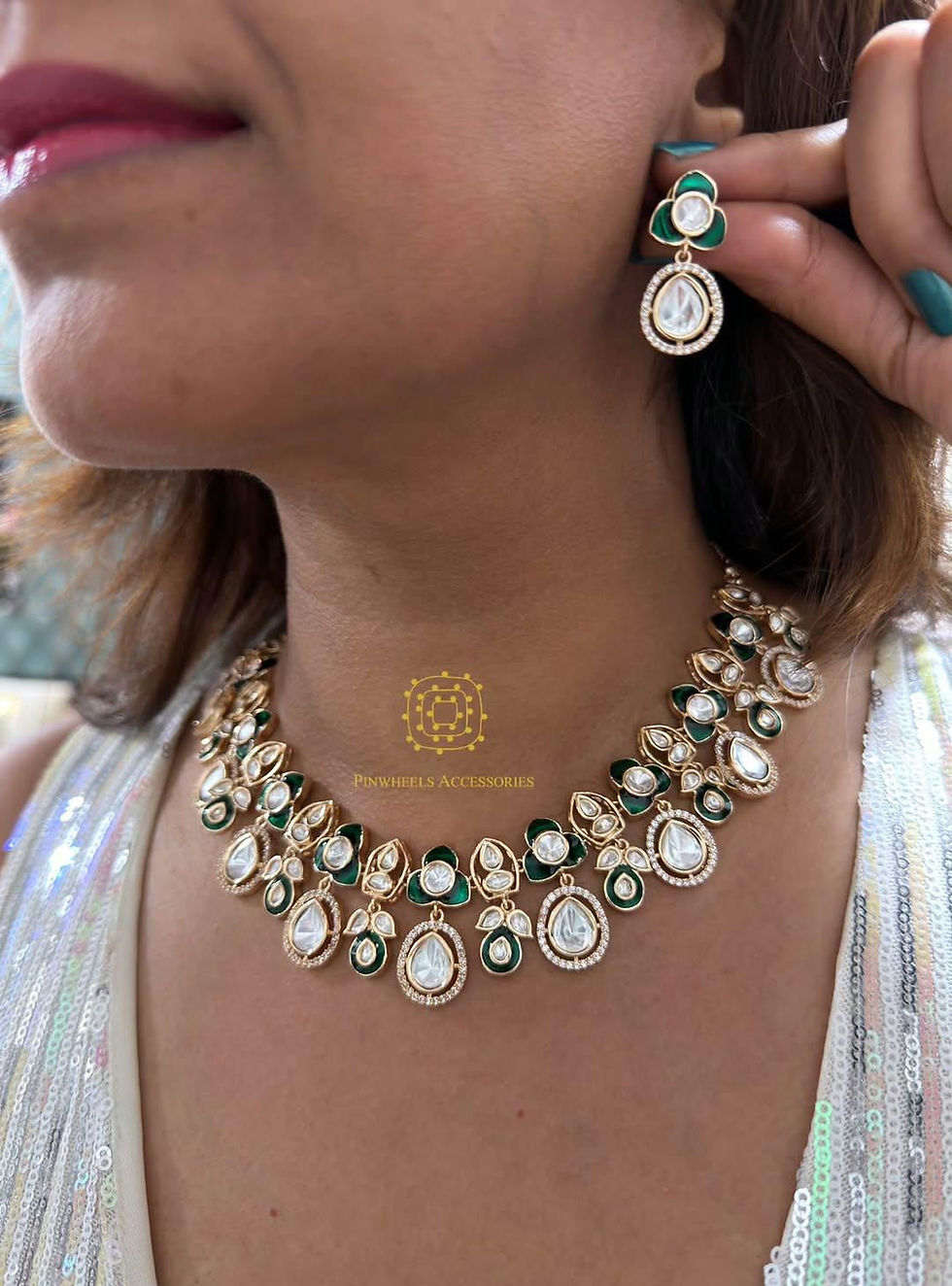 Thumbnail: POLKI MEENAKARI NECKLACE