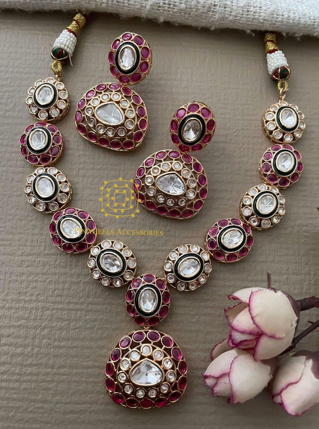 EPOXY SETTING POLKI NECKLACE