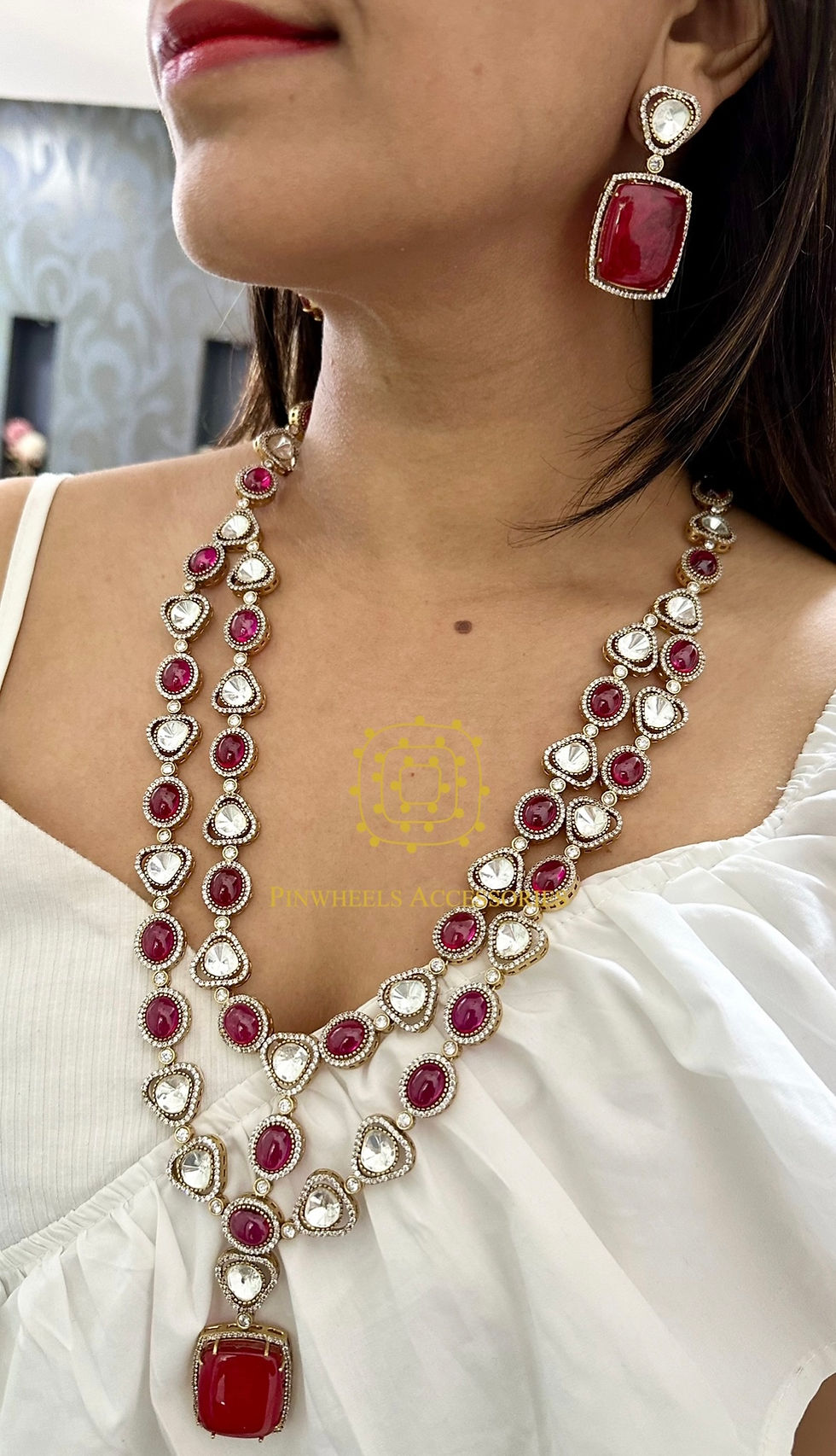 Thumbnail: MOISSANITE & STONE NECKLACE 