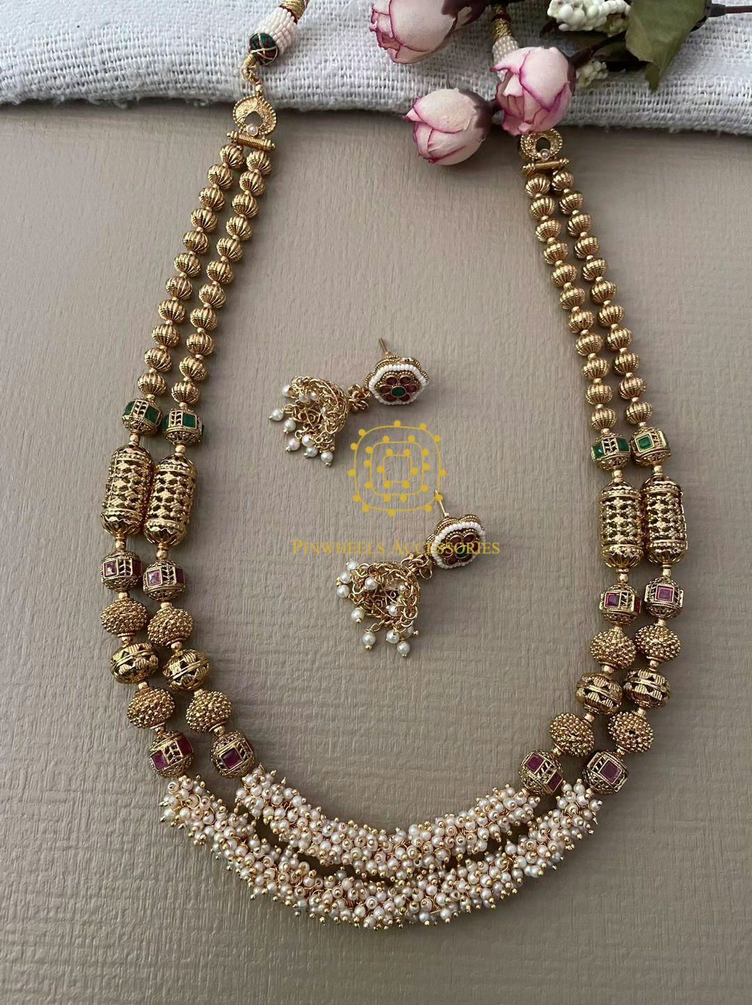 GOLDEN ANTIQUE BEADED MALA