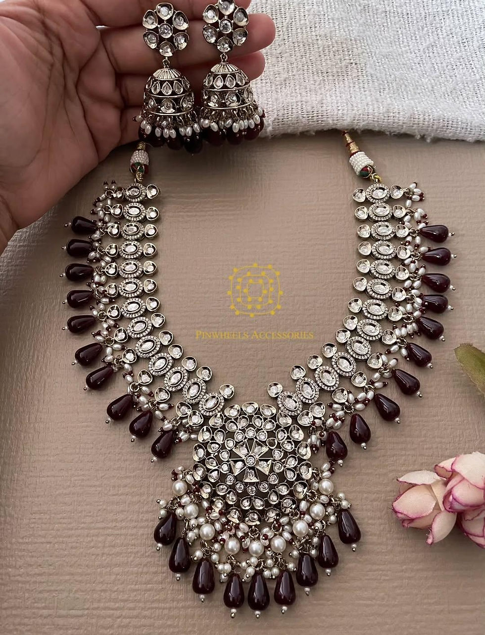 Thumbnail: VICTORIAN POLISH KUNDAN NECKLACE 