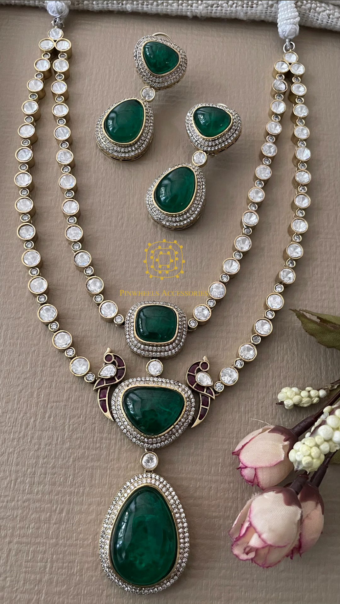 PEACOCK MOISSANITE NECKLACE 