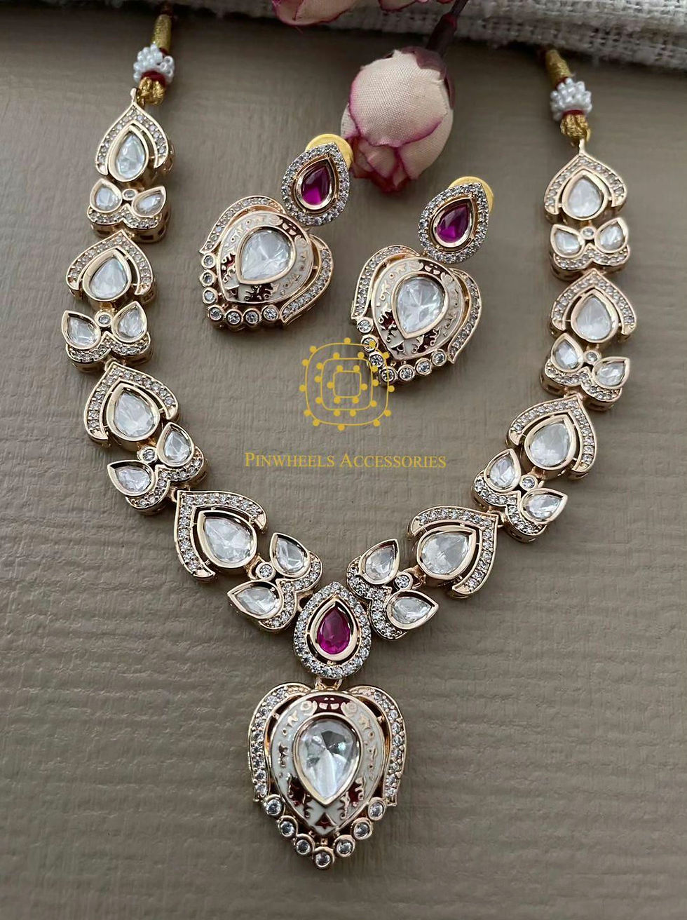 Thumbnail: MEENAKARI POLKI NECKLACE 