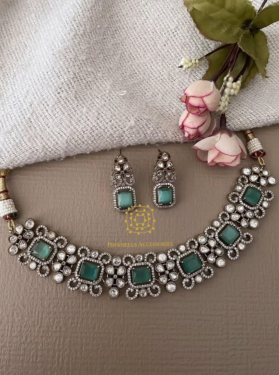 Thumbnail: MOISSANITE DOUBLET STONE CHOKER 