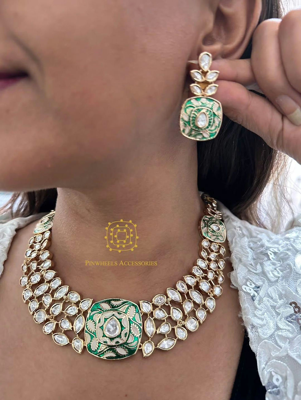 Thumbnail: MEENAKARI KUNDAN NECKLACE 