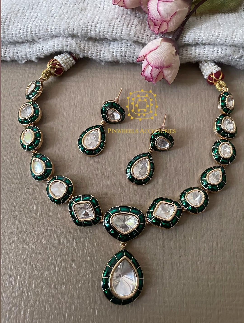 Thumbnail: MEENAKARI POLKI NECKLACE 