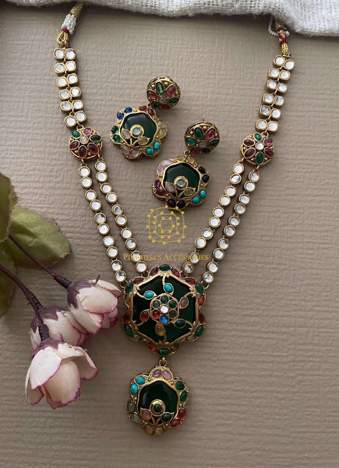 POLKI MULTICOLOURED NECKLACE