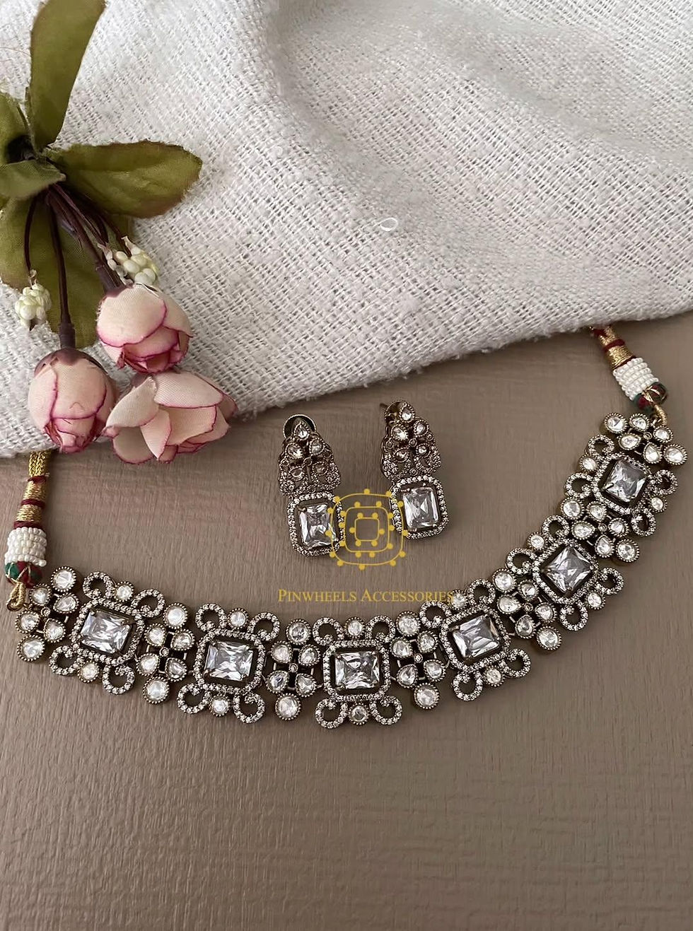 Thumbnail: MOISSANITE DOUBLET STONE CHOKER 