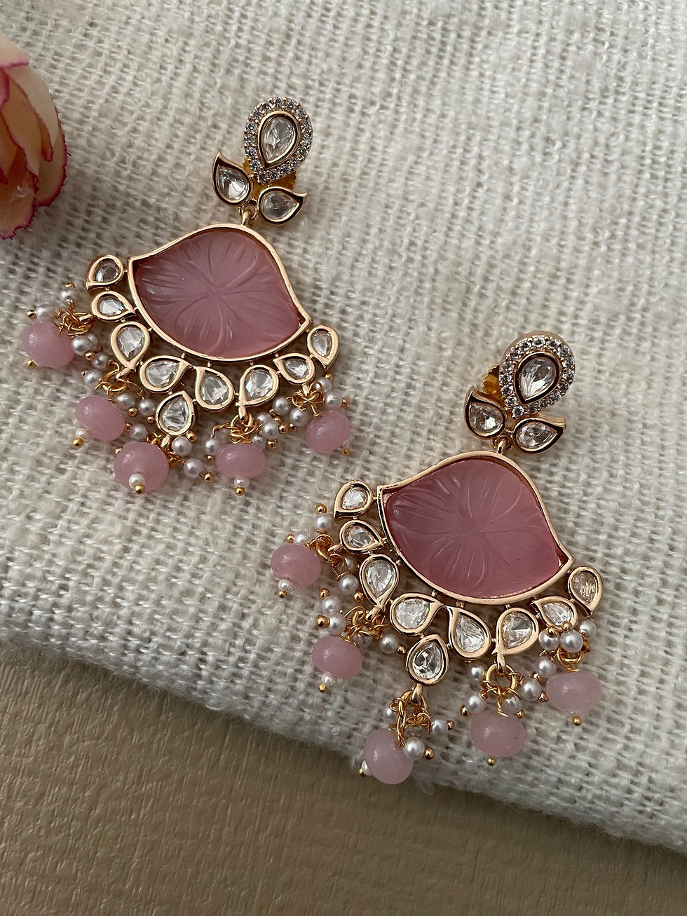 Thumbnail: HANDCRAFTED STONE EARRINGS