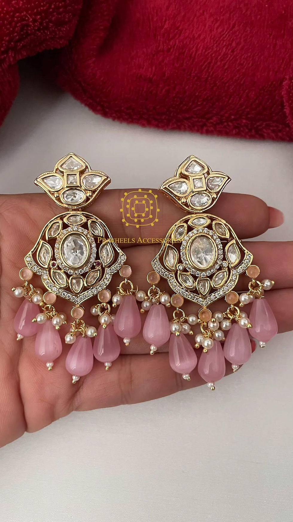Thumbnail: POLKI CHANDBALI EARRINGS