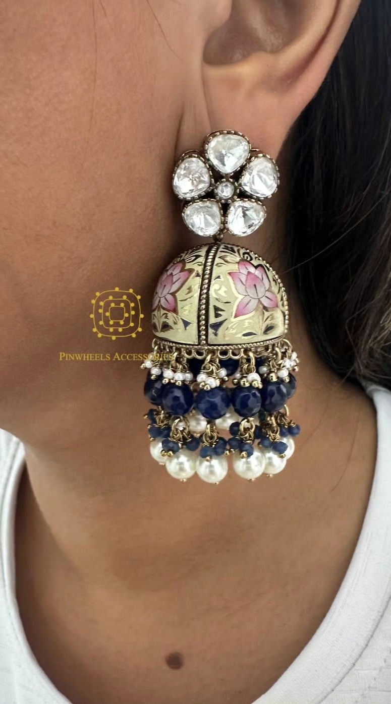 Thumbnail: MEENAKARI FLOWERY JHUMKA