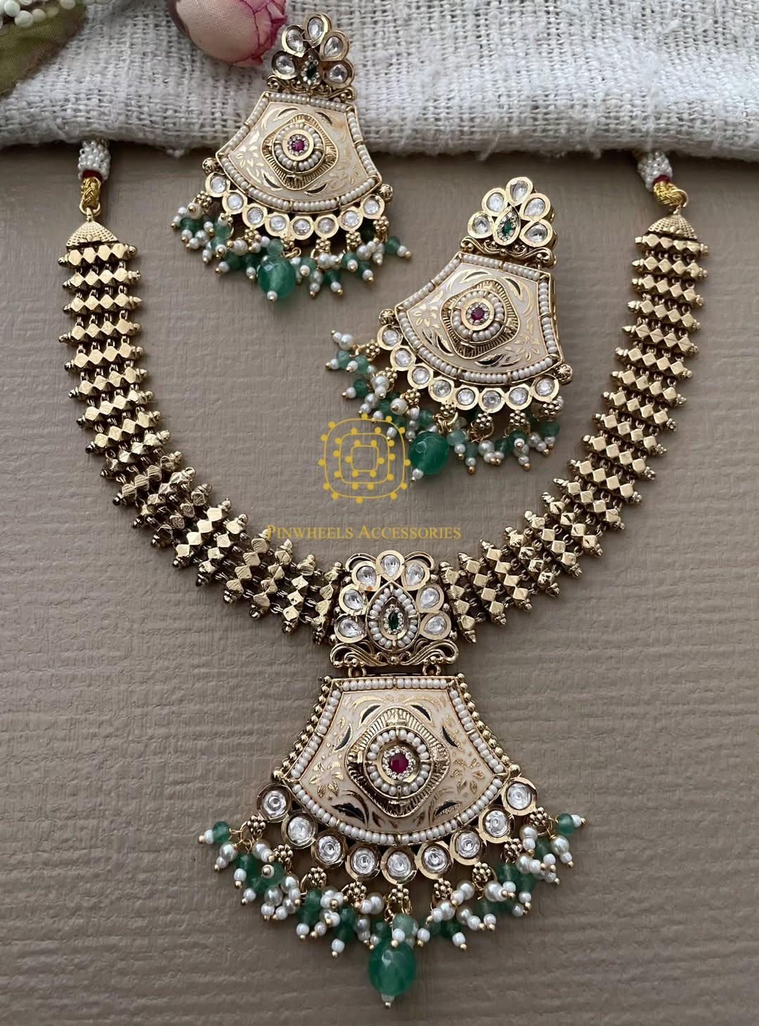 MEENAKARI KUNDAN NECKLACE 