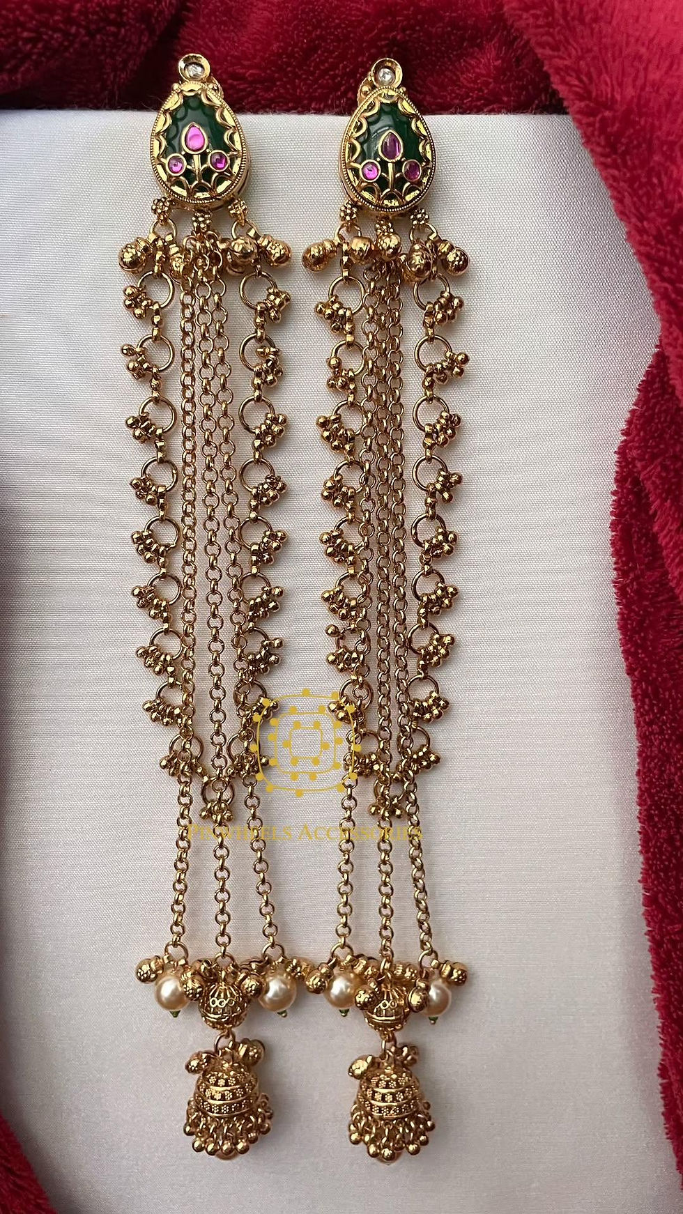 Thumbnail: KASHMIRI LONG EARRINGS 