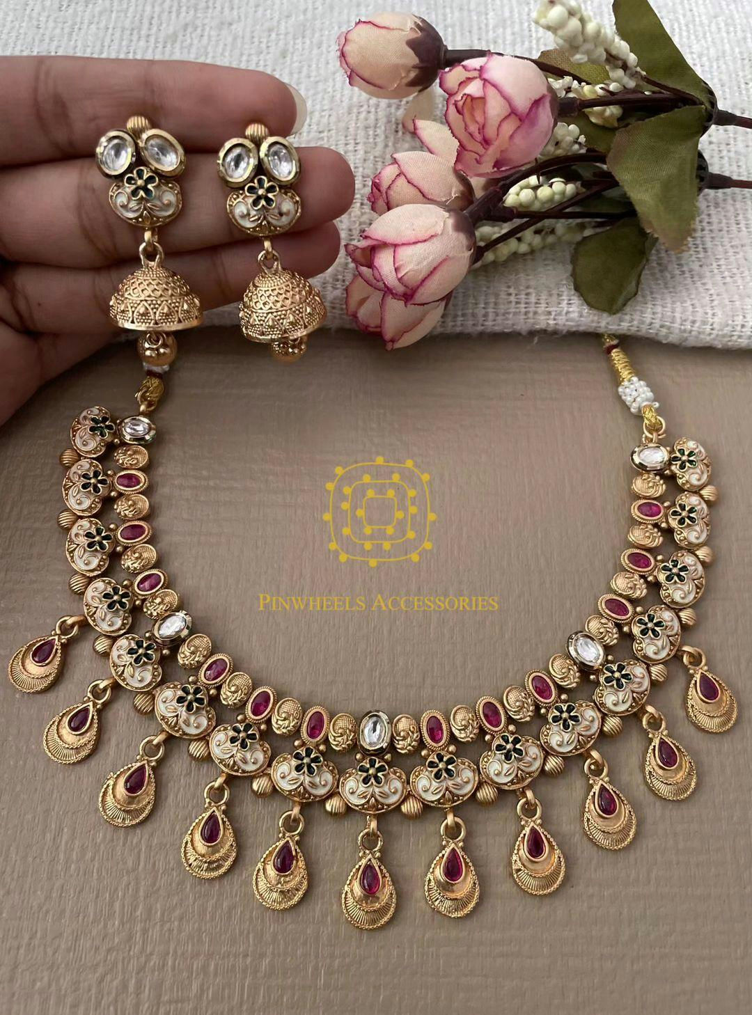 MEENAKARI ANTIQUE POLISH NECKLACE