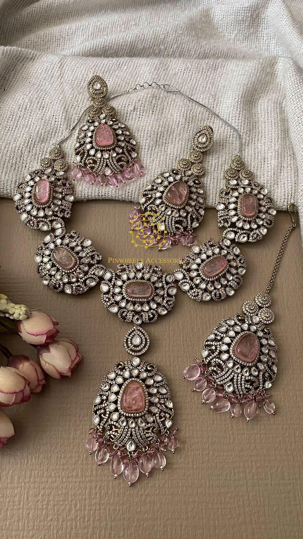 Thumbnail: VICTORIAN COLOURED STONE BRIDAL SET 