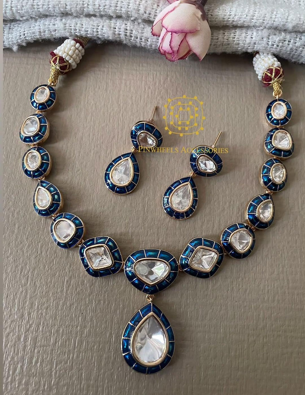 Thumbnail: MEENAKARI POLKI NECKLACE 