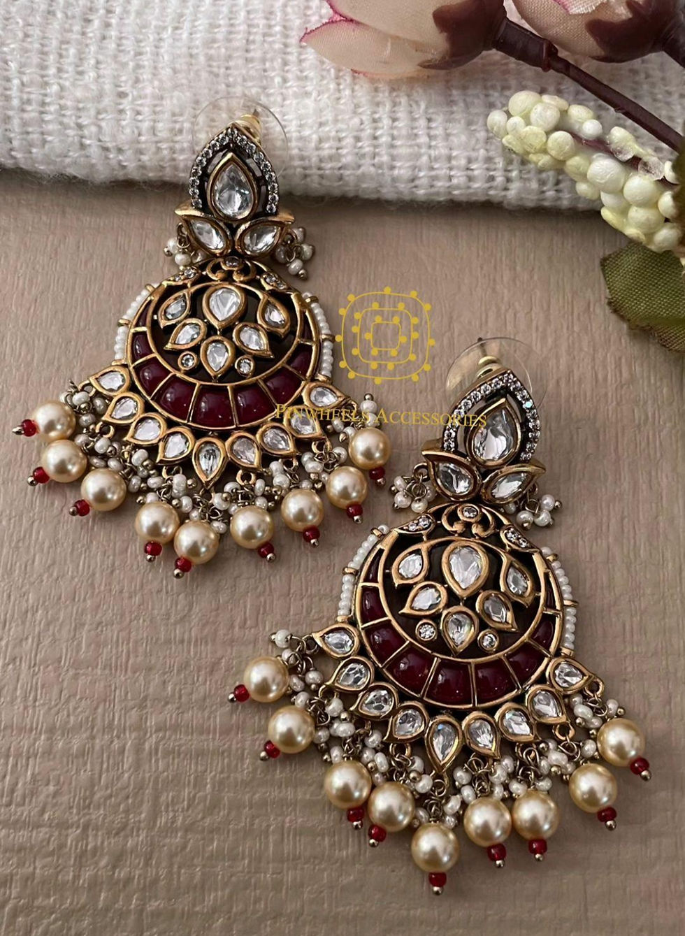 Thumbnail: MOISSANITE STONE CHANDBALI 