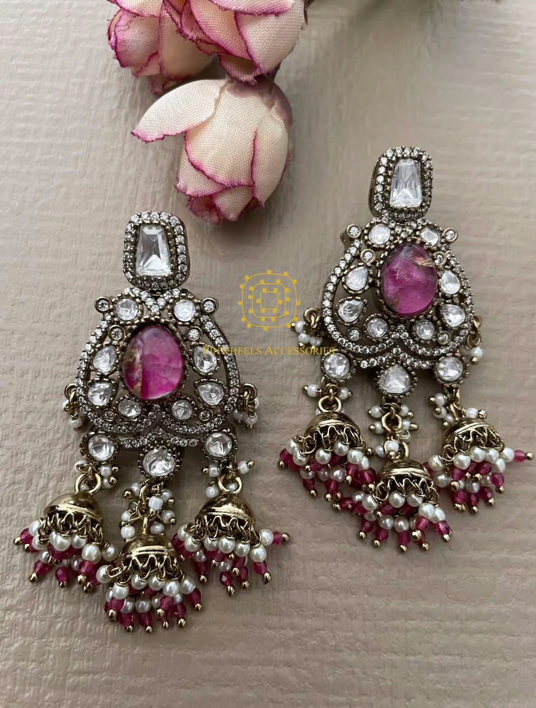 VICTORIAN MOSAIC STONE EARRINGS