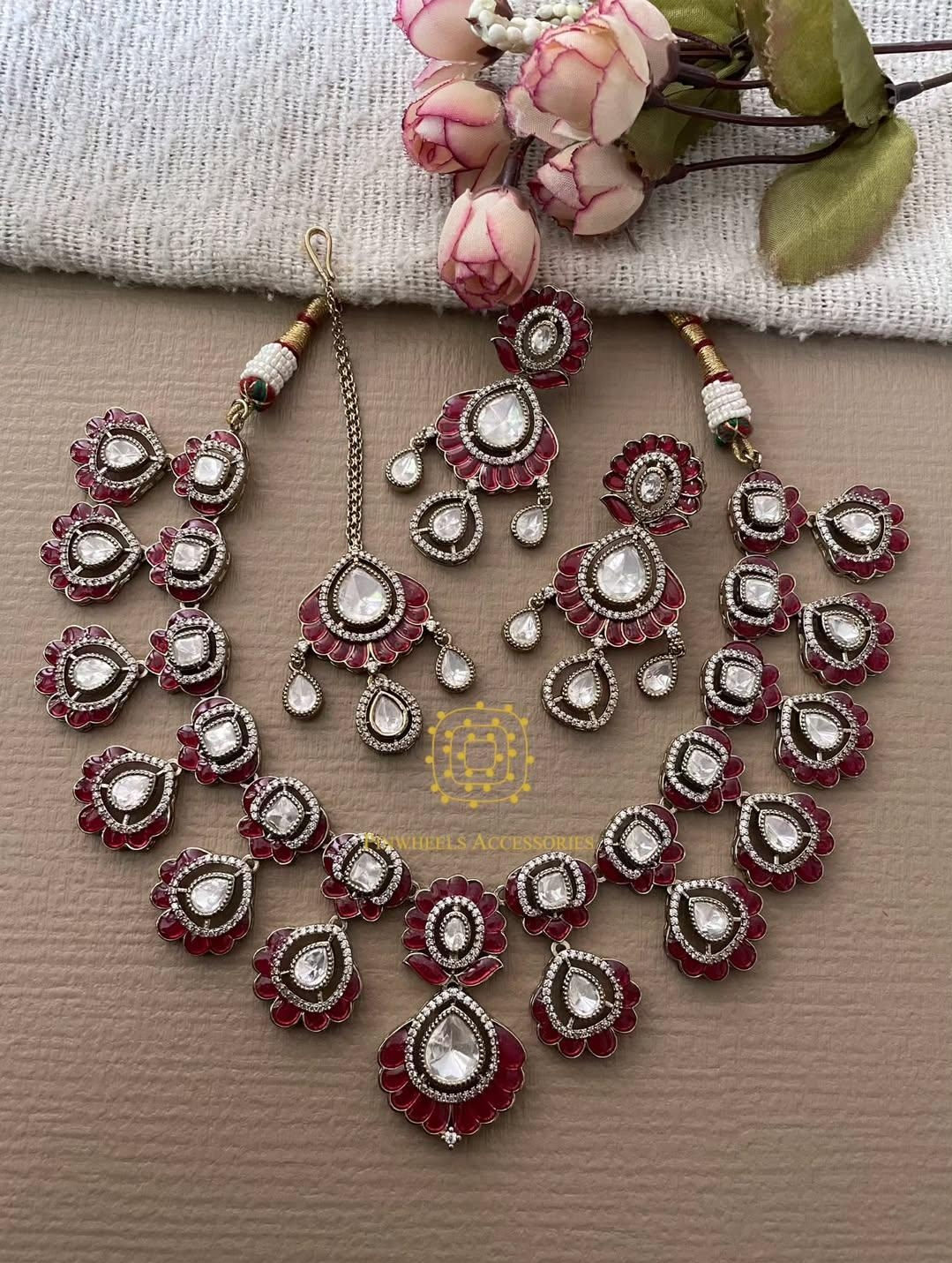 POLKI MEENAKARI ENAMEL NECKLACE