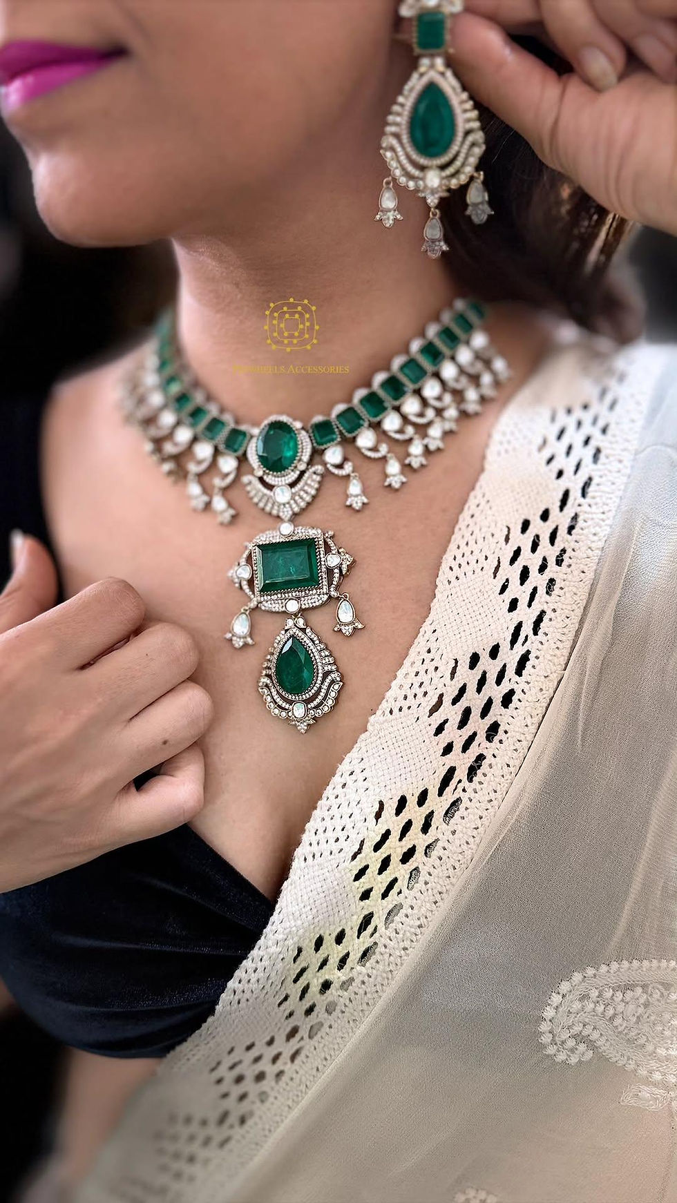 Thumbnail: VICTORIAN POLISH DOUBLET STONE NECKLACE