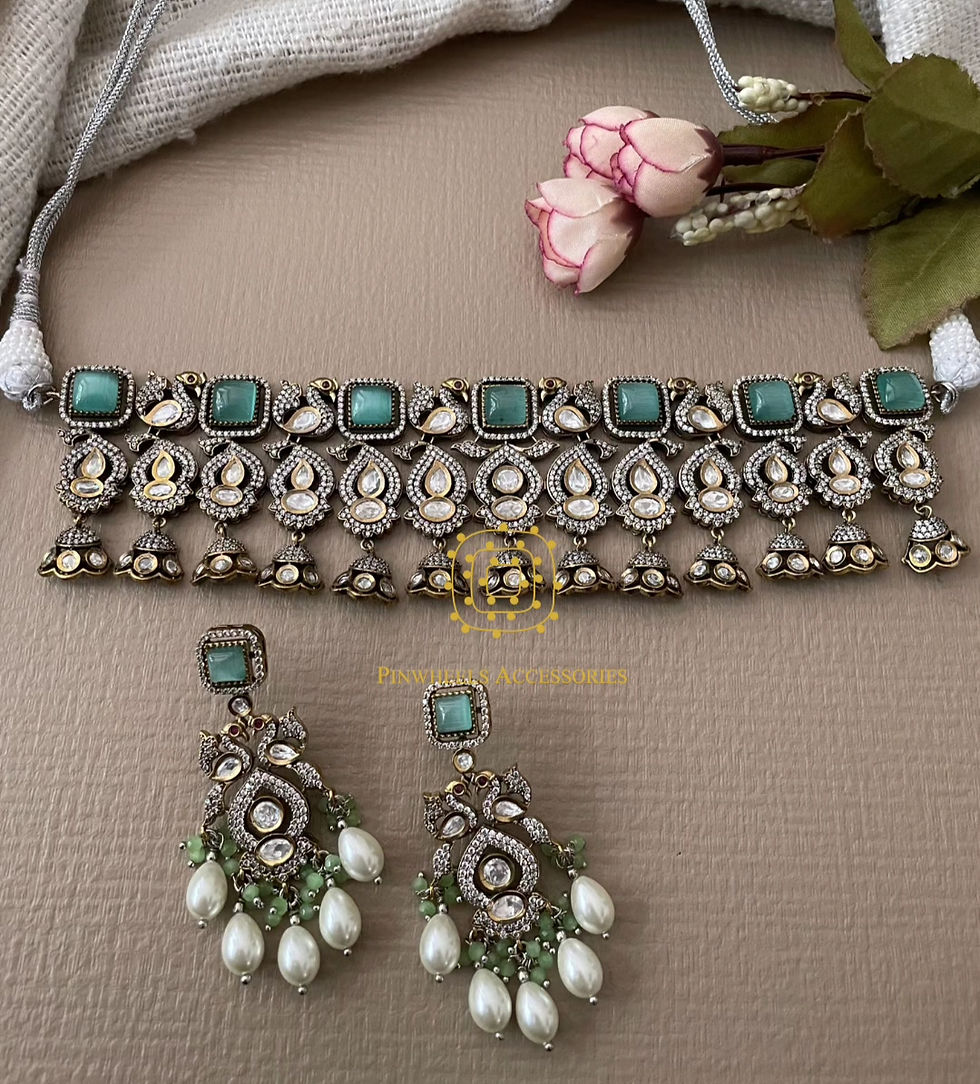 Thumbnail: VICTORIAN NAVRATNA CHOKER SET