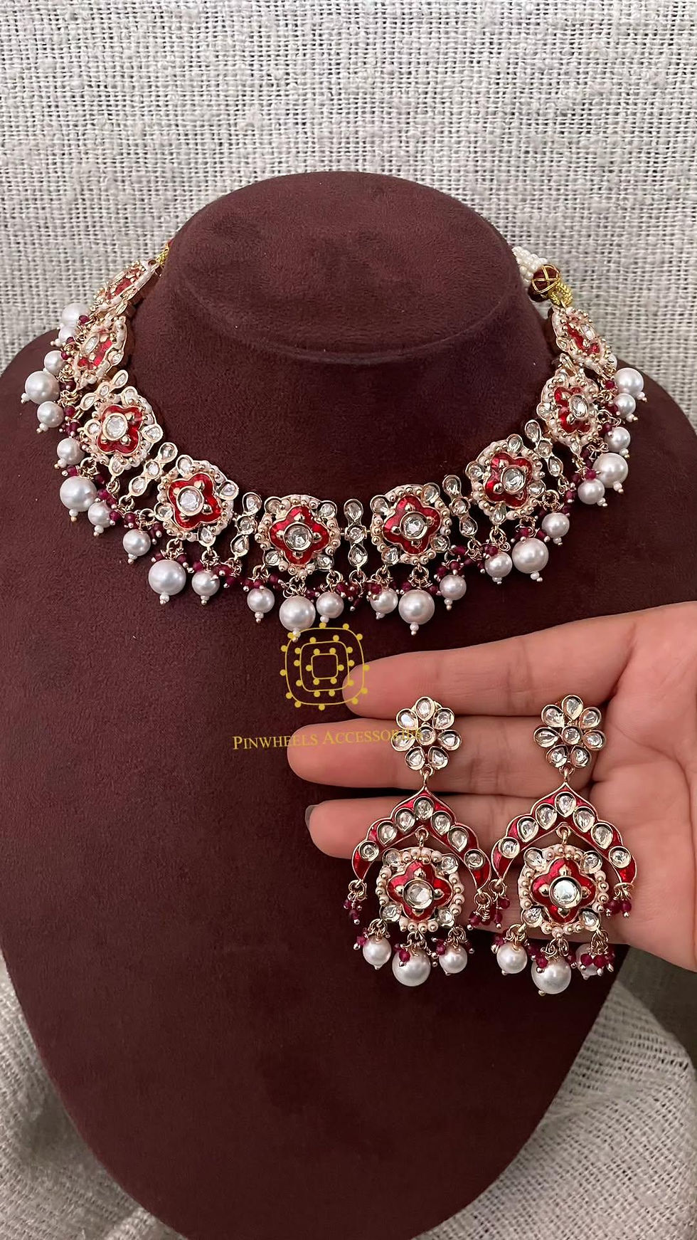 Thumbnail: MEENAKARI POLKI NECKLACE 
