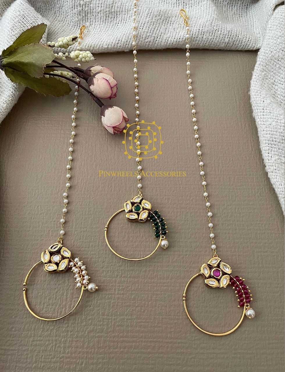 Thumbnail: KUNDAN BRIDAL NOSE RING 